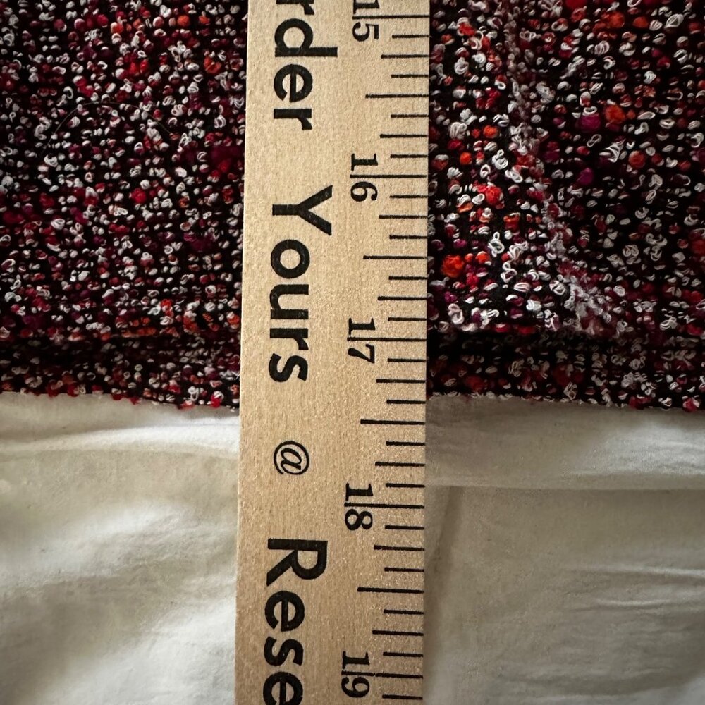 Loft Multicolor Tweed Fully Lined Skirt Flare Flounce Red Orange Fall SZ 6 NWOT - Picture 7 of 8